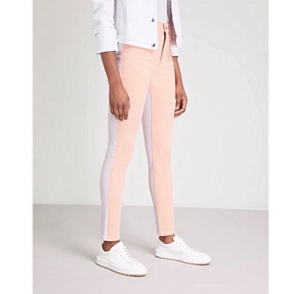 rag & bone Denim - RAG & BONE • two tone high rise skinny jeans